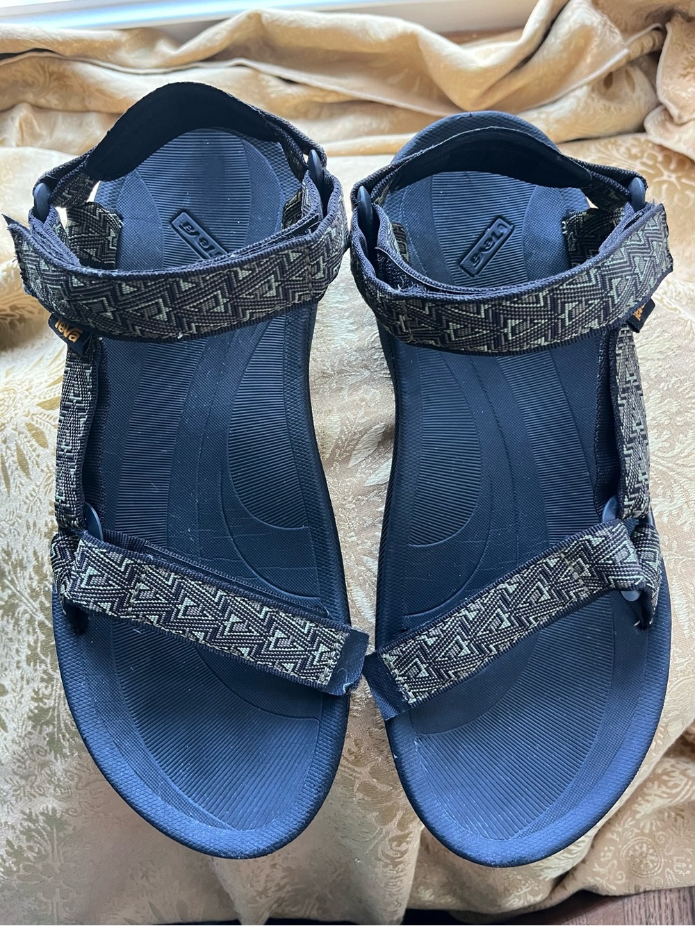 Teva Men’s Winsted Sport Sandals-Size 10-Geometric Green/Black